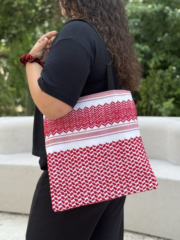 Tote bag keffieh rouge